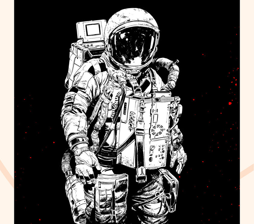 Death in space, astronaut art