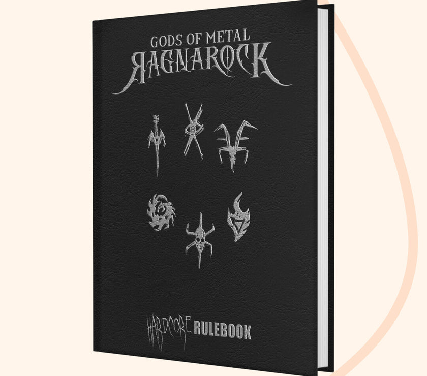 Gods of metal hardcore rulebook deluxe front cover