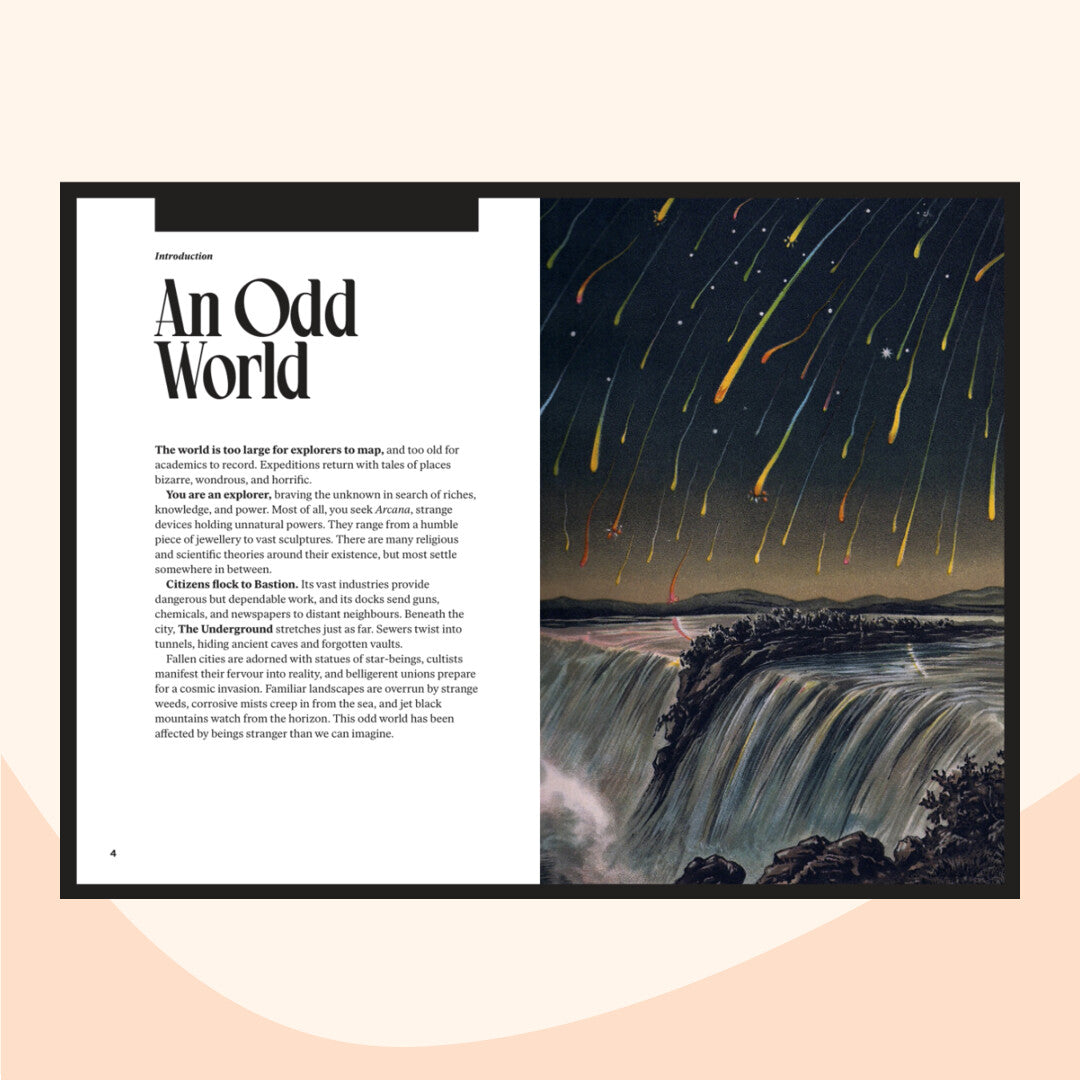 Into the odd, example page, An odd world