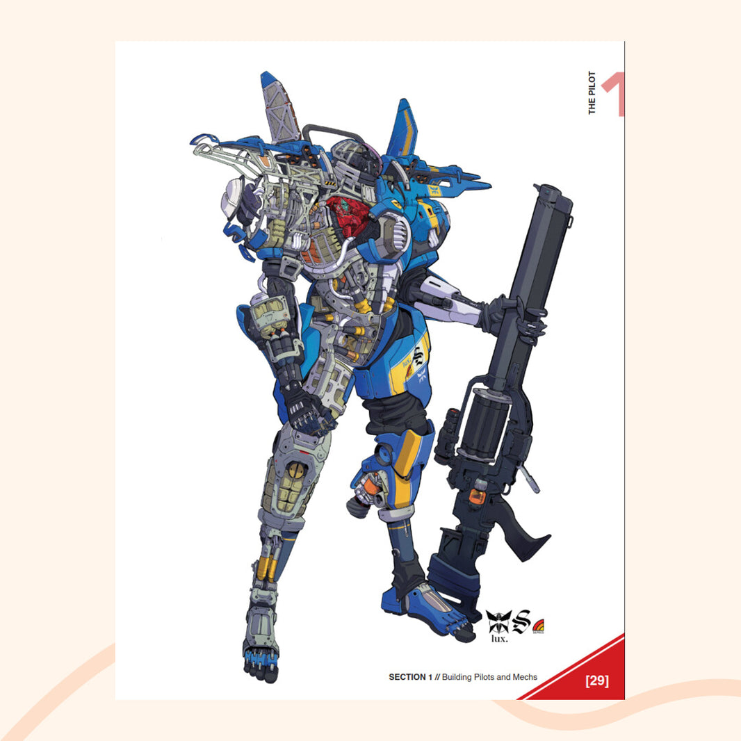 Lancer RPG art, Mech with large gun