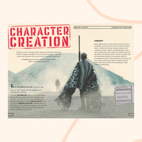 Orbital Blues, example page, Character creation