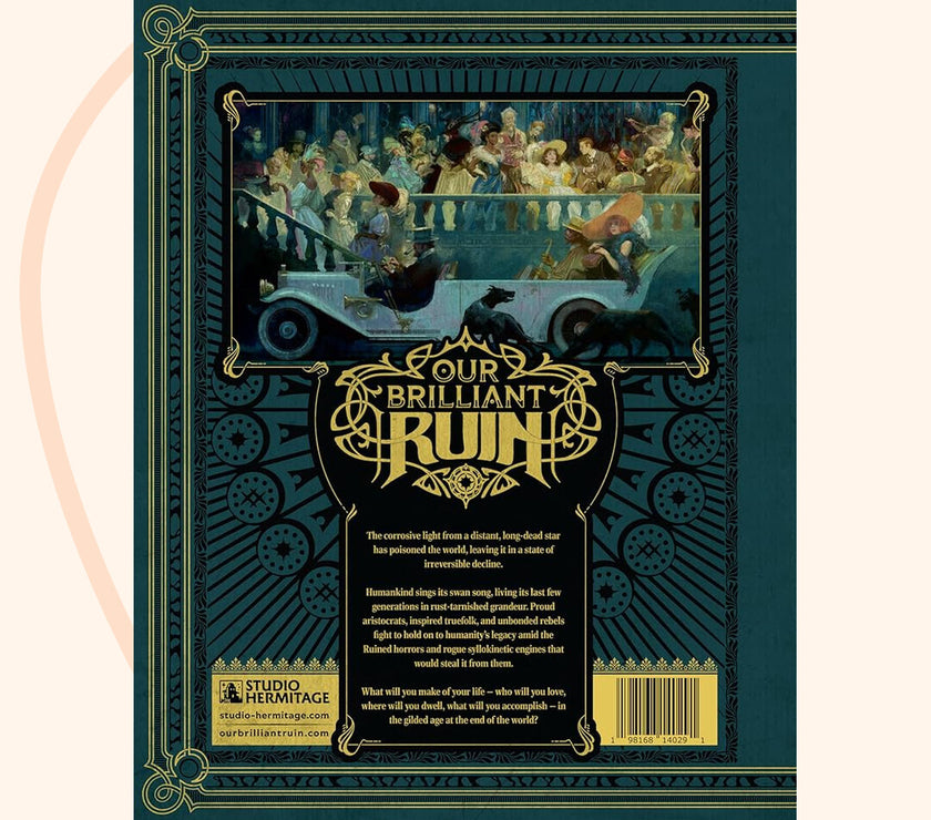 Our brilliant ruin RPG core back cover