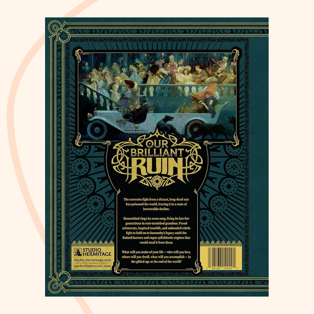 Our brilliant ruin RPG core back cover