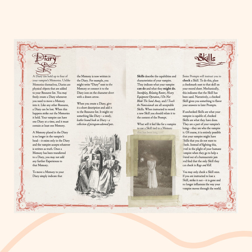 Thousand Year Old Vampire, example page, Skills