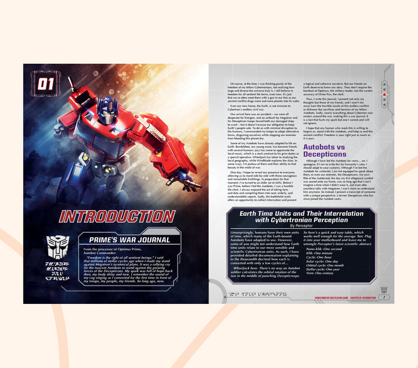 Transformers Core rulebook preview inside book