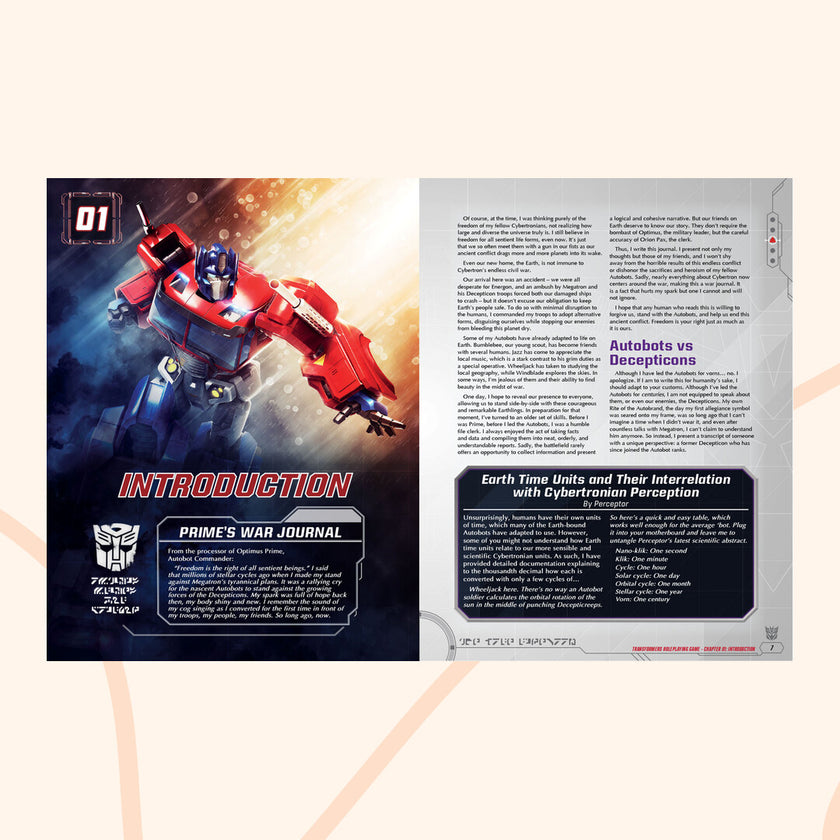Transformers Core rulebook preview inside book