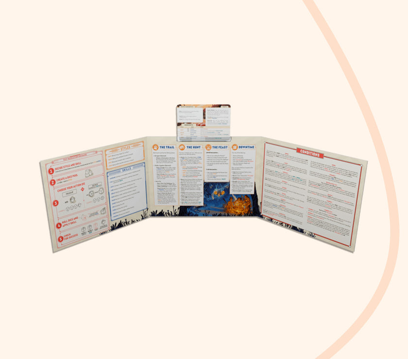 Wilderfeast DM screen achterkant