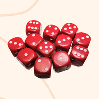 Chessex opaque set d6 dobbelstenen rood wit