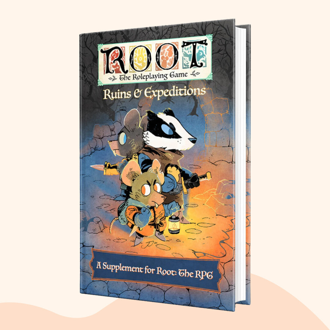 Roots, Ruins and Expeditions, a supplement for Root the RPG 3d shot book