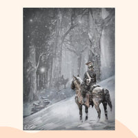 Those Who Dare art, horse in the snow