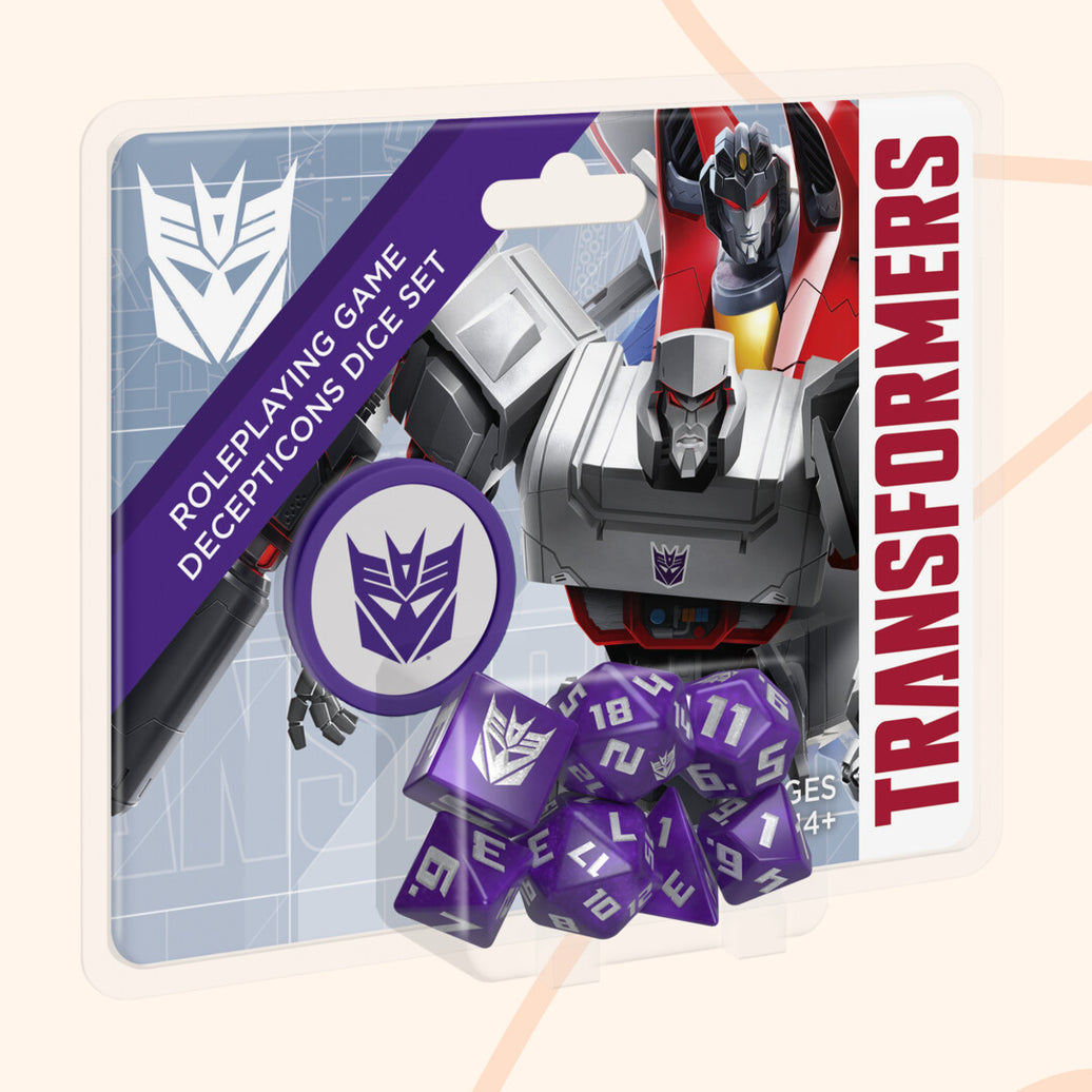 Transformers RPG dice set, decepticons 