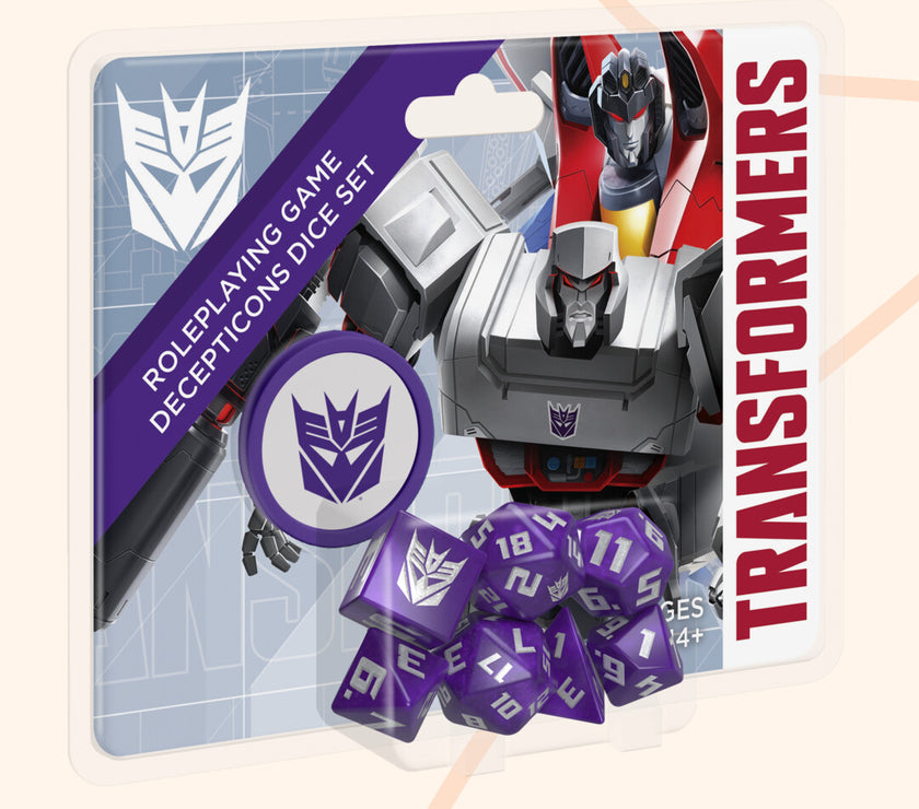 Transformers RPG dice set, decepticons 